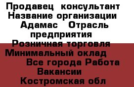 Продавец -консультант › Название организации ­ Адамас › Отрасль предприятия ­ Розничная торговля › Минимальный оклад ­ 37 000 - Все города Работа » Вакансии   . Костромская обл.